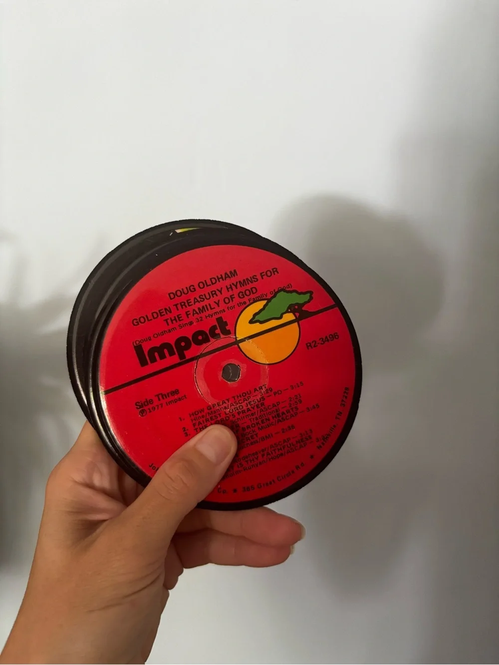 Black Vinyl Record Coasters - Set of 5